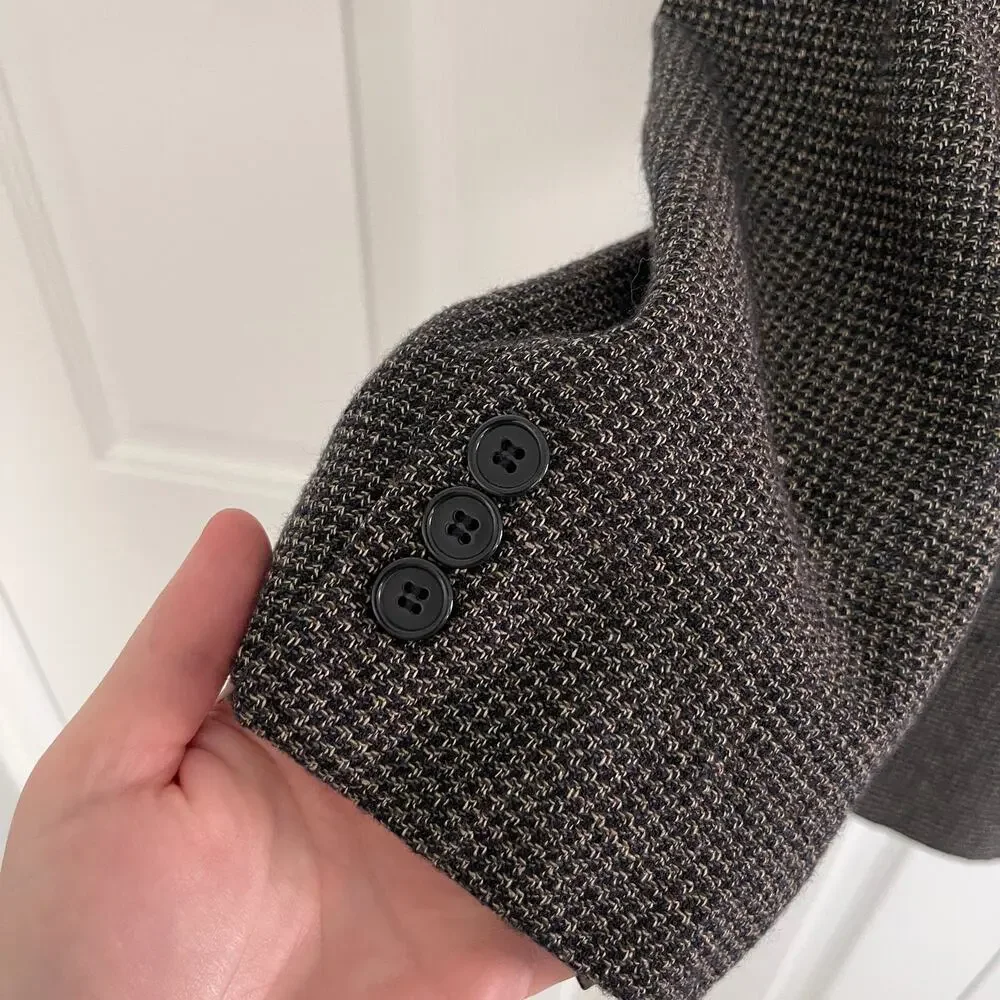 Monsieur by Givenchy Vintage Houndstooth Wool Sports Coat
